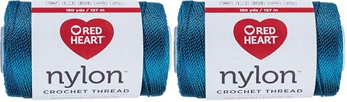 Image of Red Heart Crochet Thread Yarn, 150 Yards, Teal (Pack of 2)