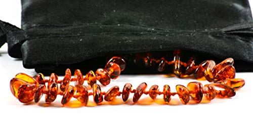 RAW Baltic Amber Necklace - Natural Amber from Baltic Region, Genuine Amber (13in.)4