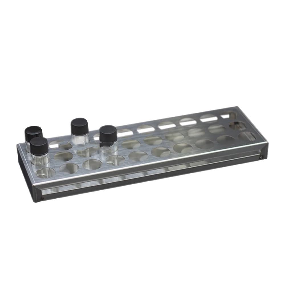Cristalería de Laboratorio Soporte de tubos de acero inoxidable for laboratorio, gradilla colorimétrica, soporte for tubos de centrífuga for experimentos.(17mm-50holes)