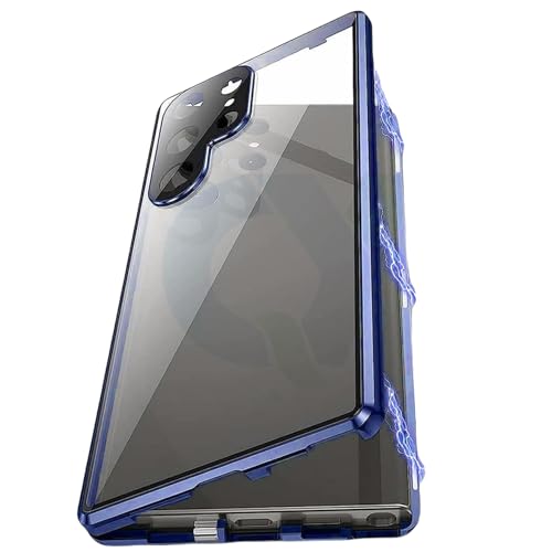 Coque Samsung S25 Ultra magnétique bleu idéale pour charger sans fil au bureau