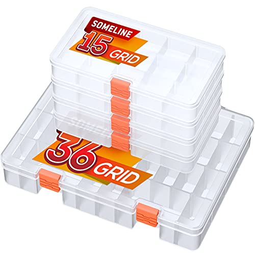 SOMELINE Sortimentskasten Sortierboxen Stabile Sortimentsbox Einstellbar Tragegriff Werkzeugbox mit Fester…