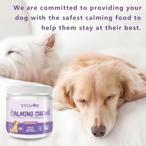 Dog Calming Chews with Melatonin - 120PCS Anxiety Relief Treats for Dogs, Calming Chews for Dogs, Promote Relaxation, Reduce Stress, Sleep Aid for Dogs,Natural Ingredients Calming Treats for Dogs