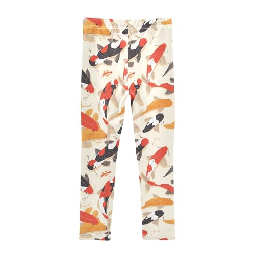 KLL Seamless Pattern Oil Painting Toddler Girls Cotton Leggings Stretch Full Length Workout Pants Sports2