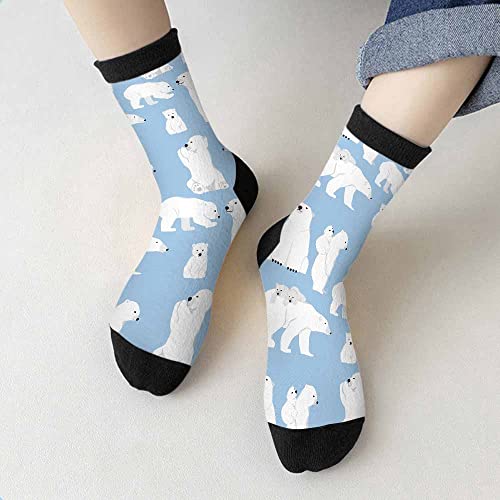 Image of Red Striped Crew Socks for Woman Size 6-8 Christmas Tree Moose Snowflake Dots Lines Girls Socks
