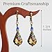 HisJewelsCreations Antique Inspired Vintage Victorian Dangle Drop Earrings for Women Jewelry Gift for Her (Peacock)