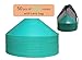 WOWGEEK Thicker Disc Cones (Set of 50) Agility Soccer Cones with Carry Bag for Training,Football, Kids, Sports, Field Cone Markers (Cyan)