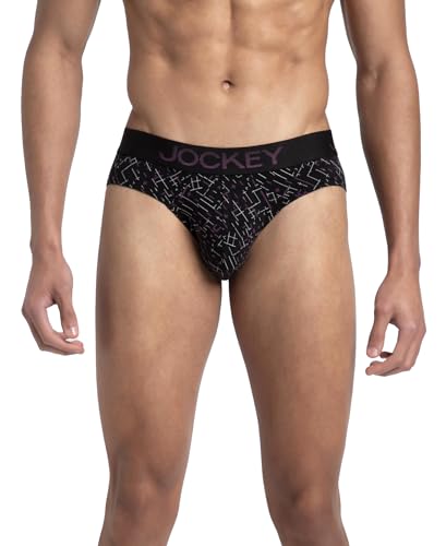 Image of Jockey FP22 Men Super Combed Cotton Elastane Stretch Printed Brief with Ultrasoft Waistband (Prints May Vary)