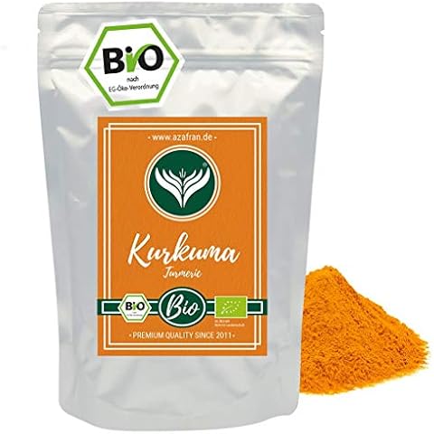 Azafran BIO Kurkuma Pulver - Premium Kurkumapulver gemahlen aus Indien 1kg Cover