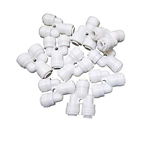 Malida 1/4 inch OD Y Type Quick Connect Push In to Connect Water Tube Fitting (10pack)