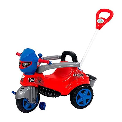 Triciclo Baby City Spider Maral Suporta 30Kg Passeio E Pedal