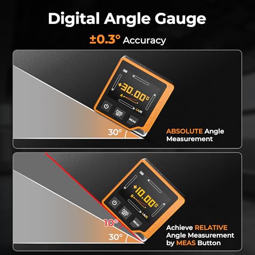 Laser Measuring Tool, 262ft Laser Measure with Digital Angle Finder & Level, Magnetic Rechargeable Laser Measurement Tool with 2.4'' Color Backlit Display, 6 Units, Length/Area/Volume/Pythagorean Mode - Thumbnail 4
