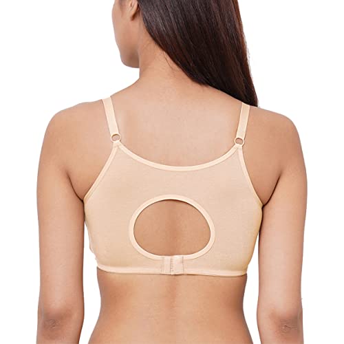 Image of Inner Sense Organic Cotton Bamboo Nursing Bra for Women I Non Padded Feeding Bra with Keyhole Back and Wire Free I Maternity Innerwear with Full Coverage (Combo Pack)