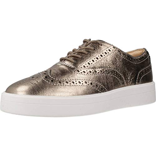 Clarks Hero, Zapatos de Cordones Brogue Mujer, Gris (Stone Stone), 39 EU