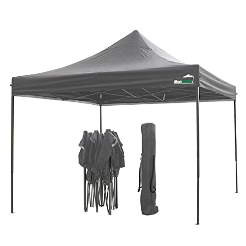 MaxxGarden Tonnelle de Jardin 3x3m - Tonnelle Pliante - UV 50+ - Hydrofuge - 9m² - Pavillon - Tente de Jardin - Anthracite