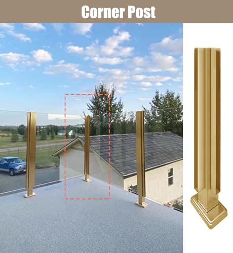 Poteaux de balustrade carrés pour sécuriser une terrasse en verre moderne