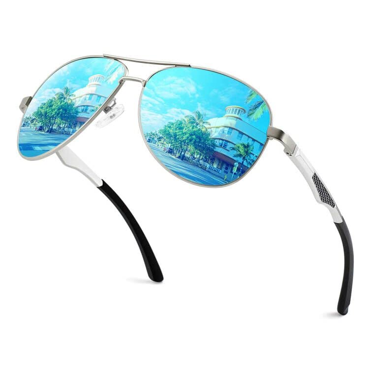 Image of GQUEEN Classic Pilot Polarized Sunglasses Men Women Retro Shades UV400 MOS1