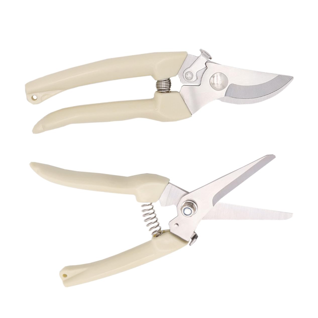 BESTonZON 2 Sätze Gartenschere Handschere Pflanzenschneider Schere Cutter Gartenschneider Werkzeug Clipper Baumschneider Cutter Pflanzenschneider Baumschere Beige Kunststoff 2 Stück * 2