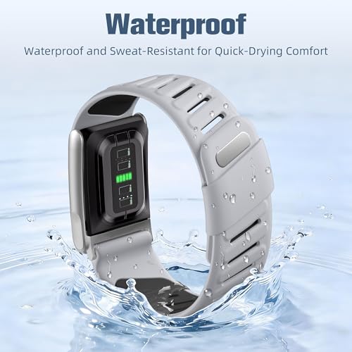 Image of VEMIGON Silicone Sport Band Compatible with Whoop 5.0 One /Peak, Life /MG, Breathable, Adjustable Waterproof Replacement Wristband Strap with Stainless Steel Frame Connector, NOT for Gen 4.0(Band only)
