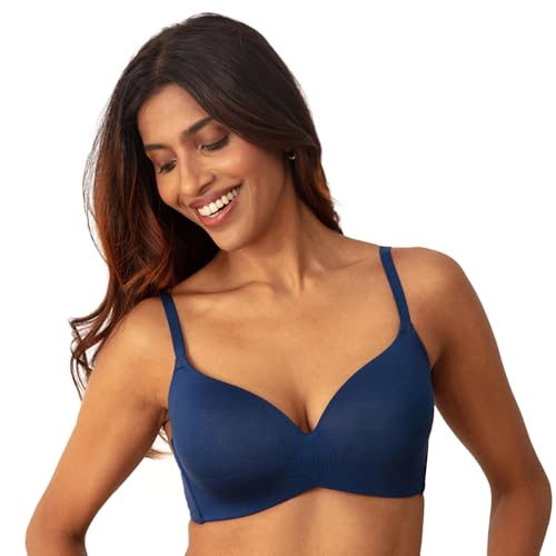 Image of NYKD (NYB013 Ultra Soft Modal Fabric Lightly Padded & Non Wired Tshirt Bra for Women | Seamless Neckline with Comfortable, Soft & Non Slip Shoulder Strap