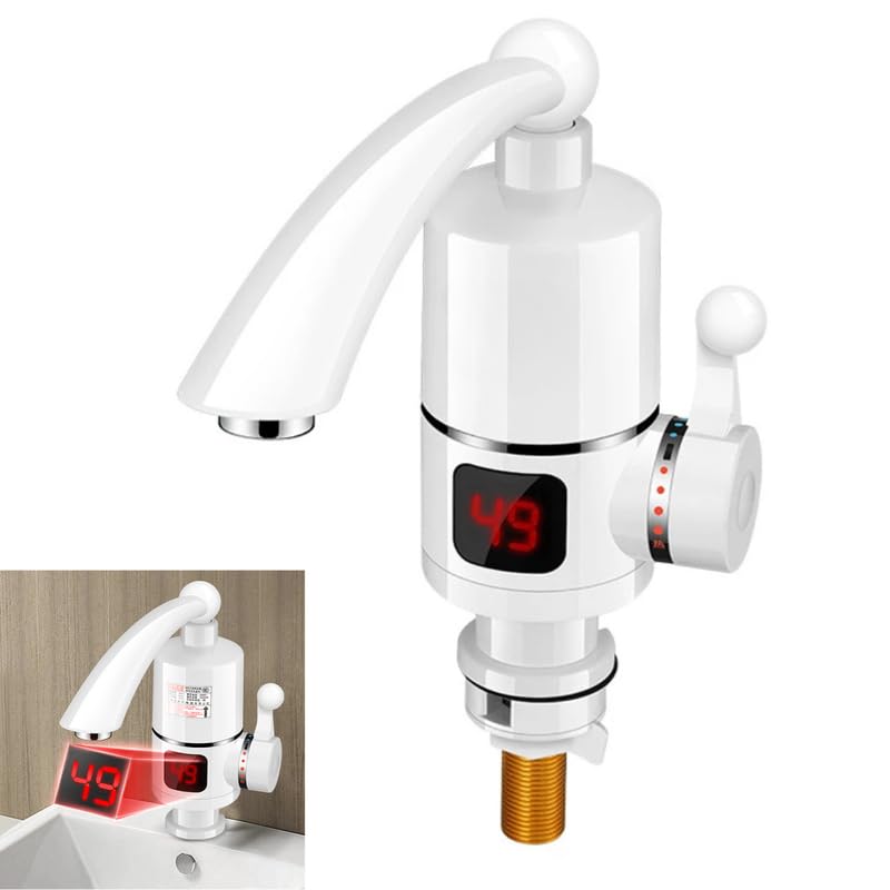 Drumstone ( 𝐖𝐢𝐧𝐭𝐞𝐫 𝐒𝐚𝐥𝐞 With 15 Years Warranty ) Instant Hot Water Heater Faucet – LCD Display, Quick Heating to 60°C, Space-Saving, Eco-Friendly for Kitchen & Bathroom-image-3