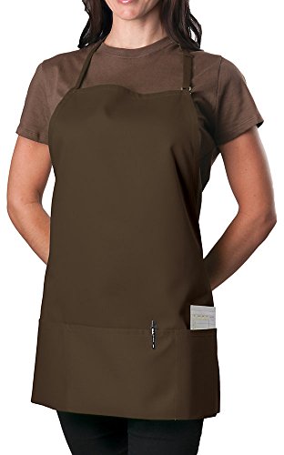Coffee Adjustable Bib Apron - 3 Pocket #TOP5