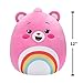 Squishmallows Original Care Bears 12in Cheer Bear – Official Jazwares Plush (Medium-Sized)
