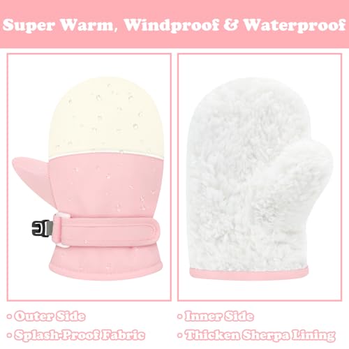 Sarfel Toddler Gloves Waterproof Toddler Mittens Toddler Snow Gloves for Kids Infant Mittens Toddler Winter Gloves Boys Girls2