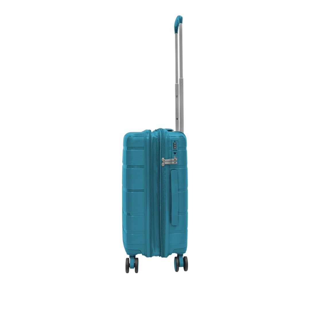R Roncato Trolley AVIATOR fabricado en polipropileno, Cerceta, S, Maleta rígida, fabricada en polipropileno, expandible, 4 ruedas giratorias