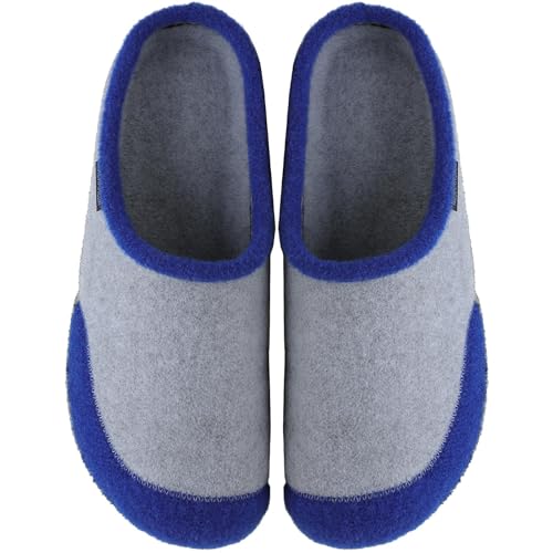 Mishansha Zapatillas de Estar por Casa Hombre Mujer Invierno Zapatillas Casa Cómodas con Memory Foam para Otoño, Blanditas/Mulliditas y calientes(Gris, 44/45 EU)