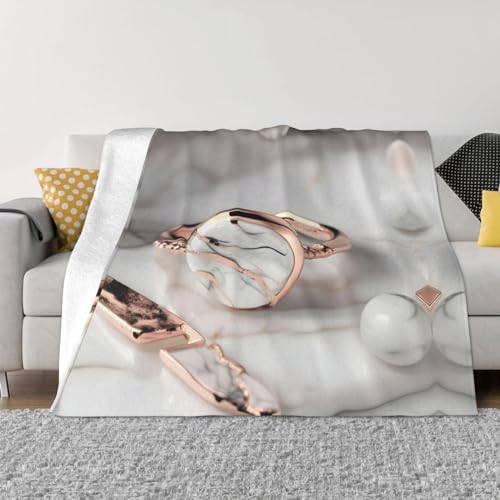 Couverture polaire en flanelle marbre blanc drap de lit chaud et moelleux