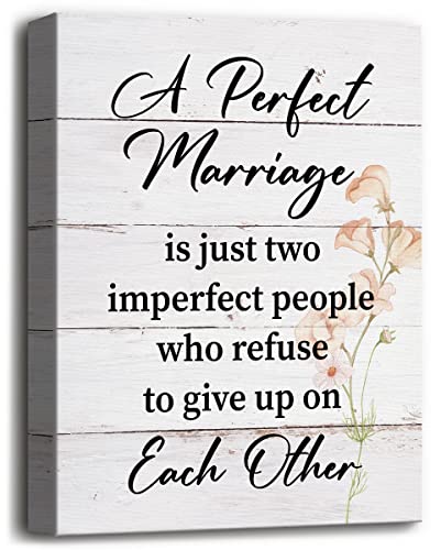 Rustic Bedroom Decor for Couples - Inspirational Quote Canvas Wall