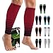 NEWZILL Compression Calf Sleeves (20-30mmHg) for Men & Women - Perfect Option to Our Compression Socks - for Running, Shin Splint, Medical, Travel, Nursing, Cycling (L/XL, i-Black/Red)