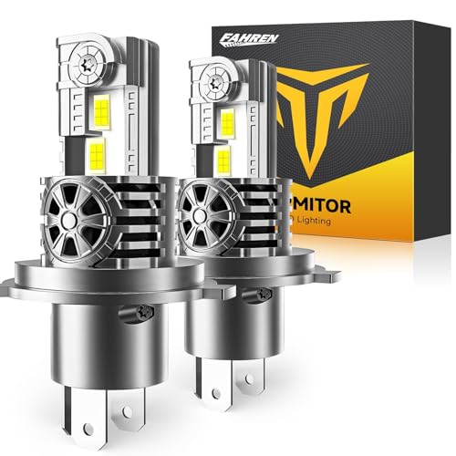 Termitor Upgraded H4/9003/HB2 Bulbs, 50,000LM 10X Super Bright, 1:1 Mini Size 6500K Cool White IP68