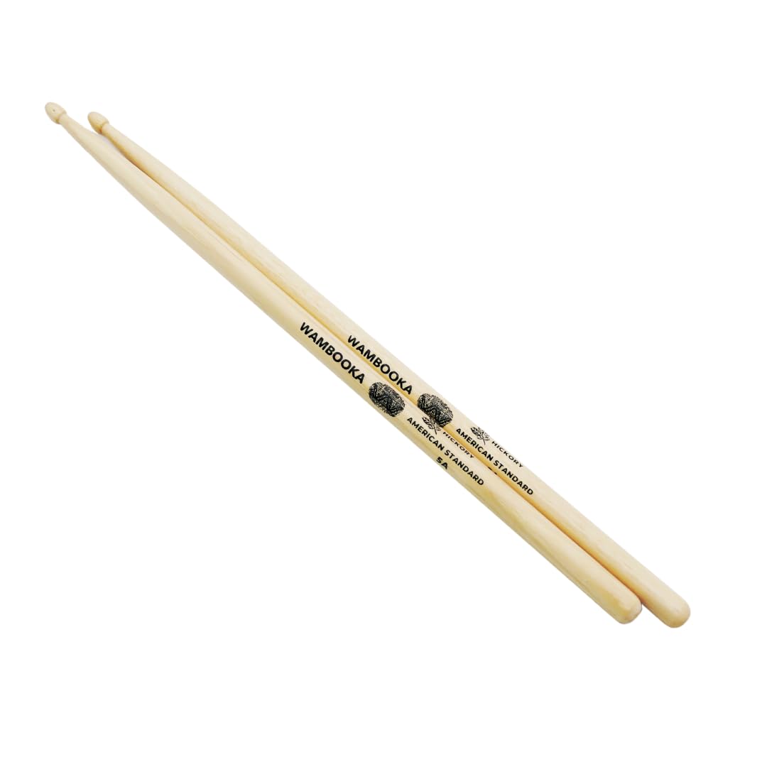 Bacchette per Batteria in Noce Americano - PACCO DA 4 PAIA - Serie American Standard® - 5A - 5B- Punta a goccia in legno (5B)