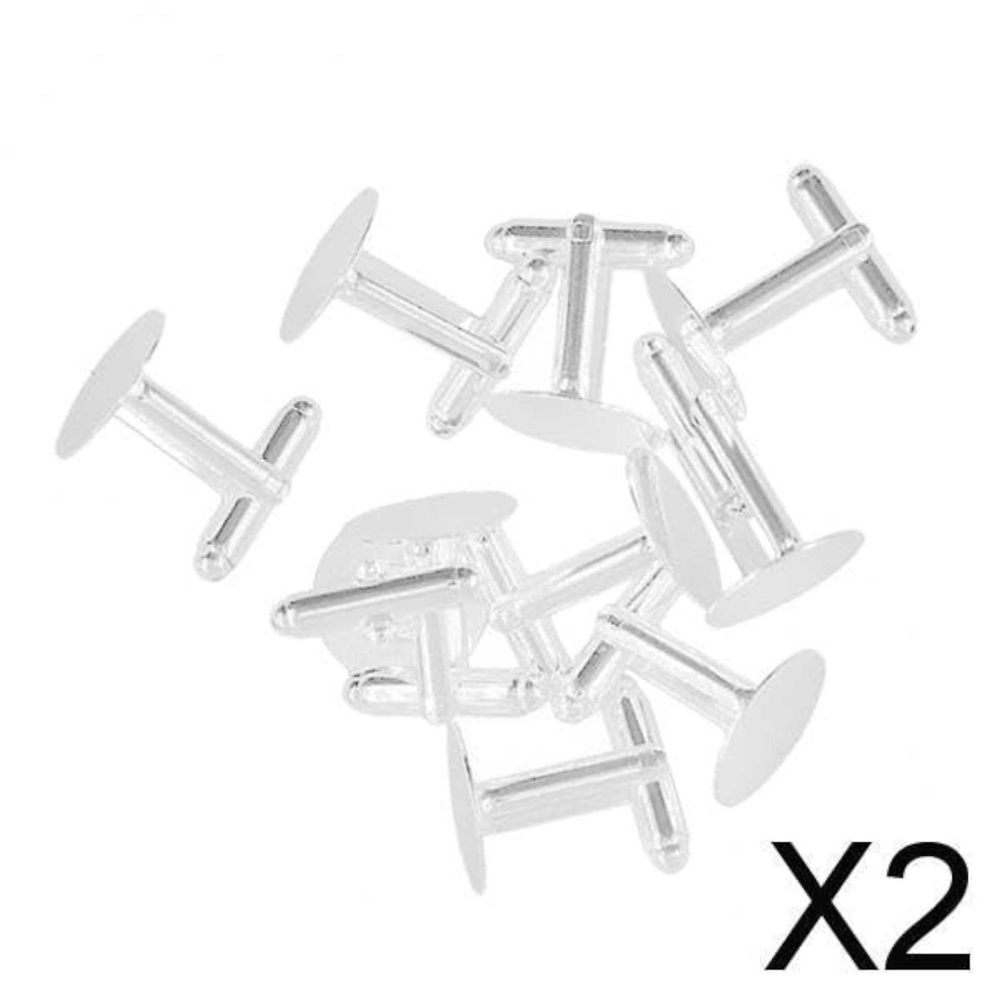 2x10 Set 15mm Blank Setting Base Pad Cuff Links, DIY