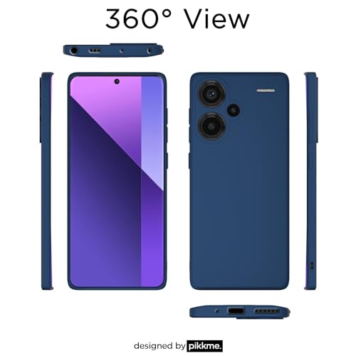 Image of Outlouders Back Cover for Redmi Note 13 Pro Plus 5G | Camera Protection | Durable Soft Matte Silicone Bumper Case (Blue)