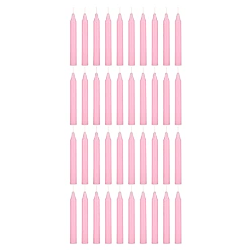 Mega Candles Unscented Mini Taper Chime Spell Candles 40 Count 4" x 1/2"