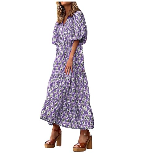 Robe manches cloches et col rond avec coupe ample pour un confort total