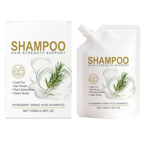 Champú para el crecimiento cabello para hombres y mujeres, fórmula anticaída, 100 ml, champú con aminoácidos de romero, cuidado diario cuero cabelludo, restaura la humedad cabello seco o d