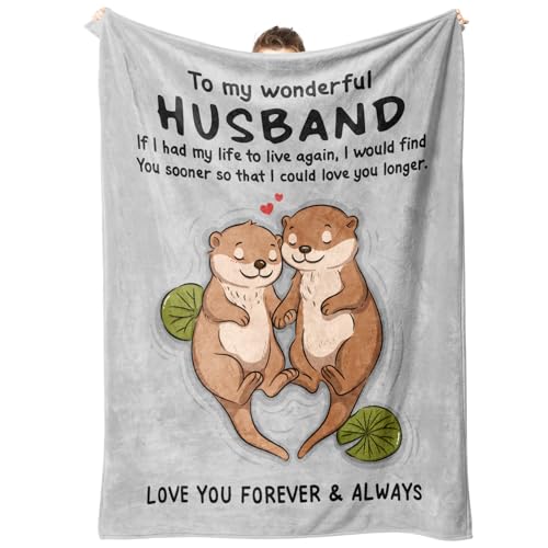 Husband Birthday Gifts Husbands Gift Blanket Fathers Day Anniversary Wedding Gift for Husbands Soft Throws Blanket Gifts for Husband 60 X 50