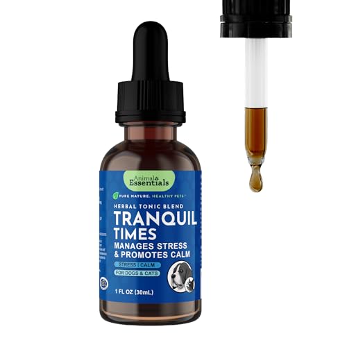 Animal Essentials Tranquility Blend - Valerian Root for Dogs & Cats Organic Calming Drops for Dogs & Cats Natural Pet Care Supplement to Relax & Sleep Herbal Calm Support - 1 Fl Oz