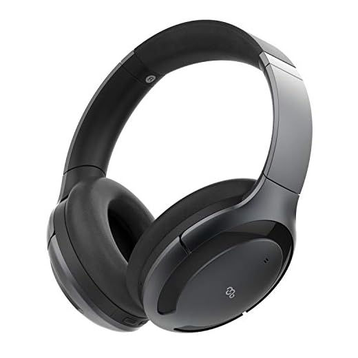 Mu6 Space1 Auriculares inalámbricos Bluetooth con Hybrid ANC cancelación de ruido activa, Hi-Fi sonido, pausa y reproducción automática, almohadillas memory foam, casco diadema para vuelo,tv,pc