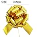 1Pcs Large Ribbon Pull Bow,14Inch Giant Gift Bow,Big Gift Bows for Cars Decor, New Houses, Gift Basket, Presents, Wreath, Decoration, Office, Valentine's Day (Gold)