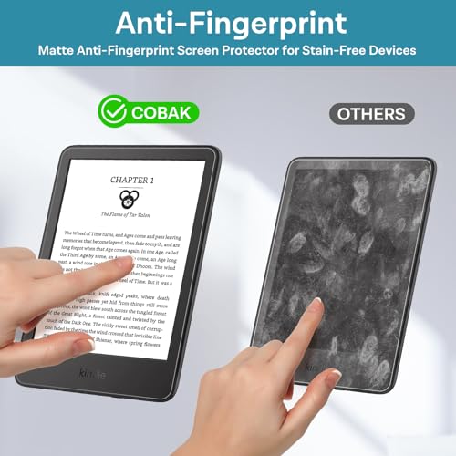 CoBak 3 Stück Blendfreier, Matter Displayschutz für 6 Zoll Kindle 11th Generation 2024 und 2022 Released, Kobo Nia, PocketBook – Hohe Klarhei PET Folie Nicht temperierter Film