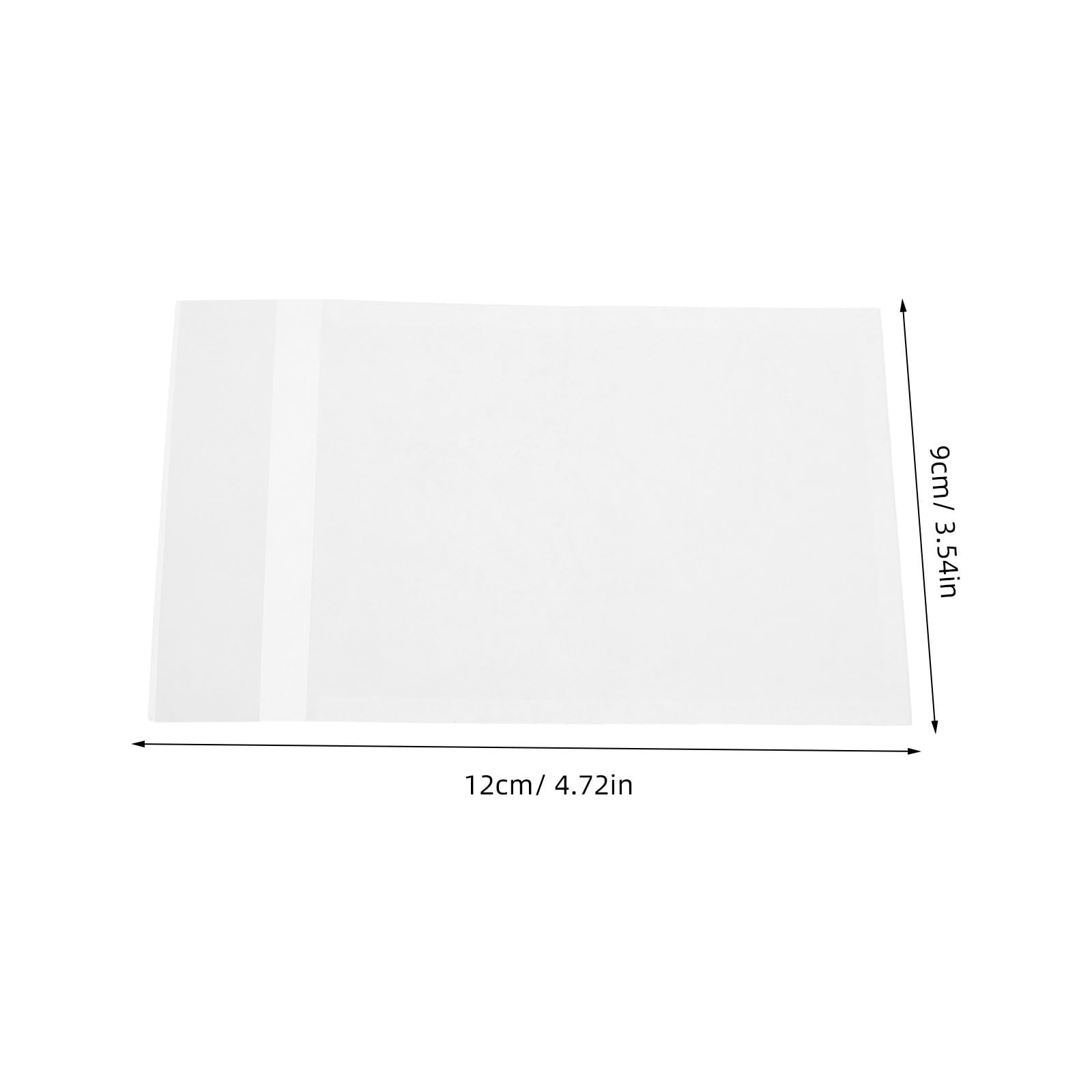 200 enveloppes en papier cristal autocollantes - Petits sachets plats - Enveloppes en papier cristal pour timbres, photos, pièces de monnaie et bijoux - 12 x 9 cm