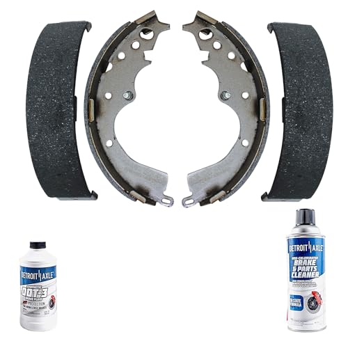 Image of Detroit Axle - Rear Brake Shoes for 2005-2021 Toyota Tacoma Replacement 2006 2007 2008 2009 2010 2011 2012 2013 2014 2015 2016 2017 2018 2019 2020 Semi-metallic Brake Shoes