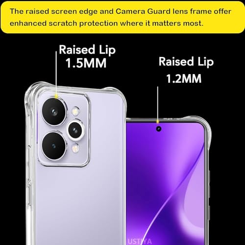 Image of REALCASE Silicone Realme 15 Pro 5G Back Cover Case, Scratch Resistant Protective Crystal Clear Transparent Shock Proof Bumper Back Cover Case for Realme 15 Pro 5G