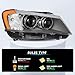 TUSDAR Headlight Assembly HID/Xenon W/O AFS Type Fit for 2011-2014 BMW X3, OE Style Projector Factory Headlamp Replacement Right Passenger Side BM2503172