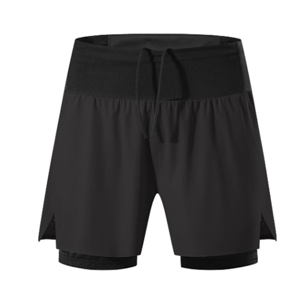 HSQSMWJ Mens Shorts Breathable Fast-Drying Back Waist Zip Pocket Running Sports