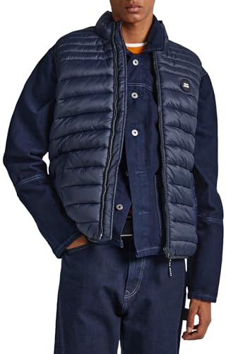 Pepe Jeans Balle Gillet Puffer Gilet, Azul (Dulwich), XL para Hombre